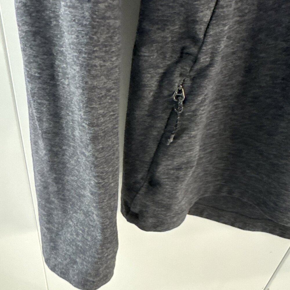 Lululemon Surge Warm 1/2 Zip Heathered Black Pullover Activewear Size M Mens - Picture 5 of 11